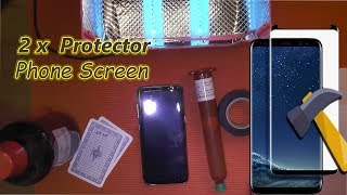 Samsung S8 s9 Display Voll schutz panzerglas installation mit loca tips [upl. by Combs]