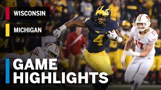 Highlights Wisconsin Badgers vs Michigan Wolverines  Big Ten Football [upl. by Eniamej]