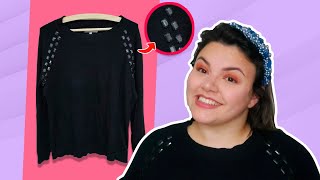 Aprenda como colocar pedrarias na blusa de forma fácil [upl. by Kellene]