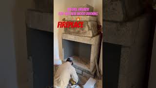 Installing Firebox for our wood burning Fireplace fireplace firebox [upl. by Orelie]