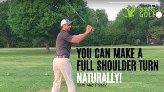 Golf Backswing  Get Full Shoulder Turn Naturally And Easily [upl. by Radek507]