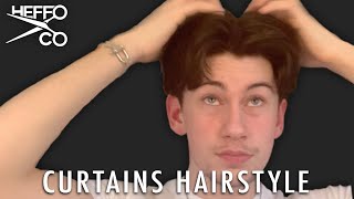 How To Style a Middle Parting  Curtain Hairstyle [upl. by Bunnie764]