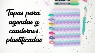 Cómo hacer tapas para agendas o cuadernos plastificadas encuadernación con anillas happy planner [upl. by Litnahs480]