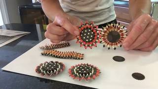 Tim Holtz Halloween Sizzix Thinlits Rosette Dies Tutorial for cards and tags [upl. by Nivrag142]