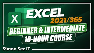 Excel 2021365 Beginners amp Intermediate Training 10Hour Excel Tutorial Class [upl. by Halsey]