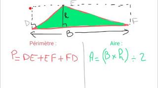 Périmètre et aire dun triangle quelconque [upl. by Sim357]