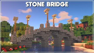 Minecraft How to Build a Stone Bridge Tutorial 2020 [upl. by Atwater]