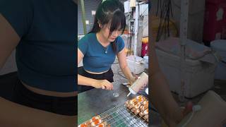 Gorgeous Lady Sells Small Crispy Pancake  Thai Street Food [upl. by Kcirrek764]