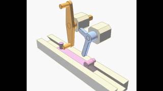 Slider crank mechanism with elbowlever 2 [upl. by Zacek]