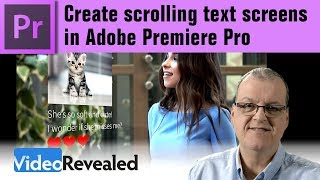 Create scrolling text screens in Adobe Premiere Pro CC [upl. by Ecnarret]