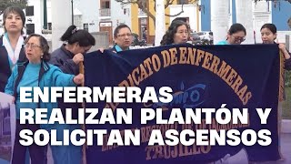 Enfermeras realizan un plantón y solicitan ascensos [upl. by Lerrej]