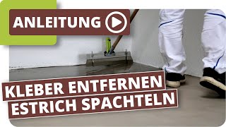 Teppichkleber entfernen Estrich spachteln und Fliesen verlegen [upl. by Ridglea]