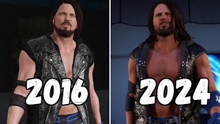 Evolution of AJ Styles  2016 2024  WWE Games [upl. by Theodoric]