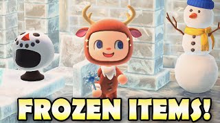 ❄ All FROZEN ITEMS amp How To Get Them EASY in Animal Crossing New Horizons [upl. by Fates897]