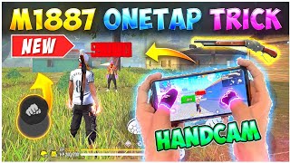 New M1887 One Tap Headshot Trick 🔥  Handcam  100 Working  M1887 Headshot Setting 2021 Free Fire [upl. by Angela]