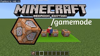 How to change gamemode using command blocks in bedrock [upl. by Ellimac910]