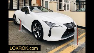 Lexus LC500 Security Bollards Driveway Post AntiRam Car Theft Parking LOKROK [upl. by Oaht]