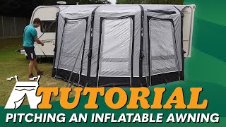 How to pitch an Inflatable Awning Tutorial Video [upl. by Court]