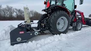 Massey Ferguson 1835m 2022 with 8 foot blade  60 inch blower [upl. by Lyrret562]