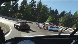 Audi quattro Onboard vs BMW M4 GT3 on Nürburgring Nordschleife [upl. by Suhpoelc]