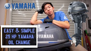 YAMAHA 4Stroke Outboard Oil Change 25HP [upl. by Inar]