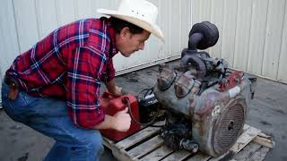 Wisconsin V416D V416D Gas Engine Demo Test Run Bobcat Skid Steer Engine [upl. by Tabb]