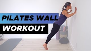 Pilates Wall Workout  40 MIN FULL BODY PILATES WORKOUT [upl. by Hnao564]