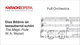 Karaoke Opera Dies Bildnis  Die Zauberflöte Mozart Orchestra only with printed music [upl. by Adnofal]