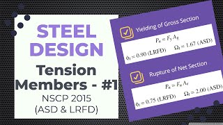 NSCP 2015 ASD amp LRFD  STEEL DESIGN Tension Member  part 1 [upl. by Jarin]