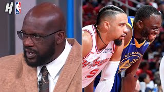 TNT Crew reacts to Warriors vs Rockets Highlights amp the PlayIn Preview [upl. by Retseh]