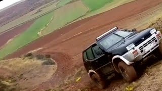 Nissan Terrano II  TD27 power  Mud hill climb  4x4 offroad [upl. by Aronle]