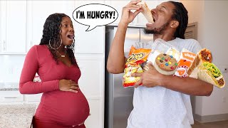 Eating My Girlfriends Pregnancy Cravings in Front of Her Bad Idea TRY NOT TO EAT CHALLENGE [upl. by Jaine]