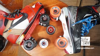 What Type of Roller Skate Wheels Should You Get Indoor v Outdoor Riedell SureGrip Shark Wheel [upl. by Annayr911]