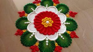 Simple rangoli designDiwali rangoli design Navaratri rangoli Rangoli designs [upl. by Messab]