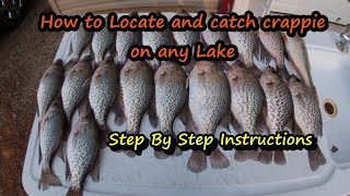 How to Locate and catch crappie on any lake Step by step instruction on finding crappie [upl. by Alahcim]