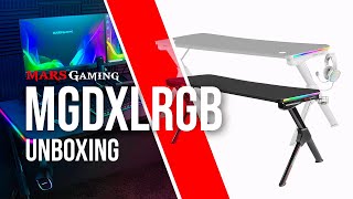 Gaming desk with 3D ARGB DIGITAL in 160cm XL size MGDXLRGB  UNBOXING  Mars Gaming [upl. by Adah]