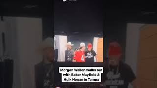 MORGAN WALLEN TAMPA WALKOUT W HULK HULGAN amp BAKER MAYFIELD [upl. by Ecyla]