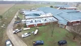 Benton Middle School damage from tornado [upl. by Gow]