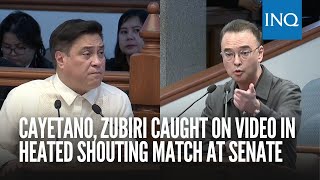 Cayetano Zubiri caught on video in heated shouting match at Senate [upl. by Sulihpoeht]