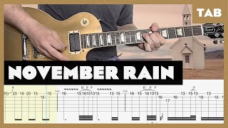 Guns N Roses  November Rain  Guitar Tab  Lesson  Cover  Tutorial [upl. by Alys929]