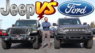 2024 Ford Bronco Badlands vs 2024 Jeep Wrangler Rubicon Which SUV Is The Better Buy [upl. by Anilatac]