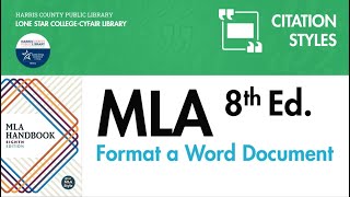 Format a Word Document in MLA [upl. by Xet]