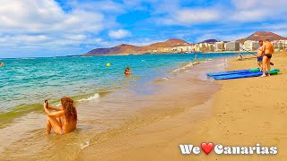 Gran Canaria Las Palmas Las Canteras Beach Life August  We❤️Canarias [upl. by Rubenstein]