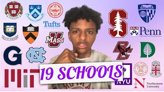 COLLEGE DECISION REACTIONS 2024 ivies stanford mit t20s  19 Schools [upl. by Yhpos574]