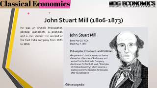 History of Economic Thought  Classical Economics John Stuart Mill [upl. by Yleak286]