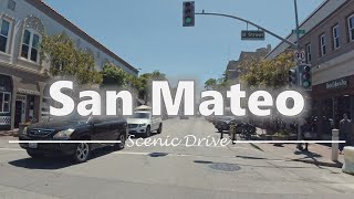 Driving in Downtown San Mateo California  4K60fps [upl. by Carmella612]