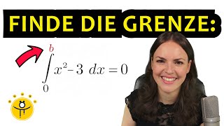 INTEGRAL unbekannte Grenze – obere Grenze berechnen Integralrechnung [upl. by Gustaf]