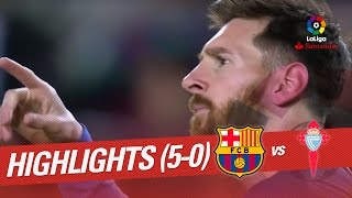 Resumen de FC Barcelona vs Celta de Vigo 50 [upl. by Eecrad]