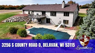 House for Sale in Delavan WI 3256 S County Road O on 96 Acres Close to Town [upl. by Elyac]