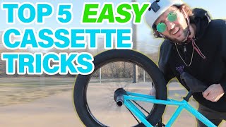 Top 5 Easiest BMX Cassette Tricks That Look Hard  Beginner BMX [upl. by Dotson812]